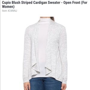Cupio Open Front Sweater Striped Medium 😊